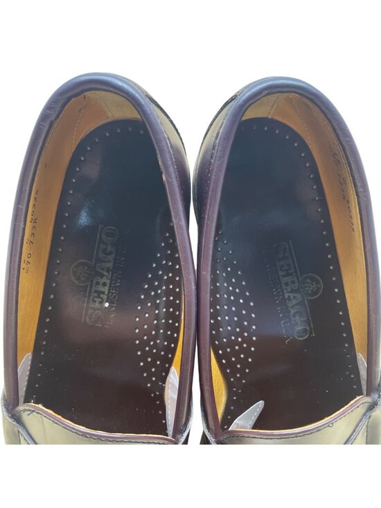 Sebago Men’s Burgundy Leather Handsewn Loafers Slip-On Dress Shoes Size 12 C